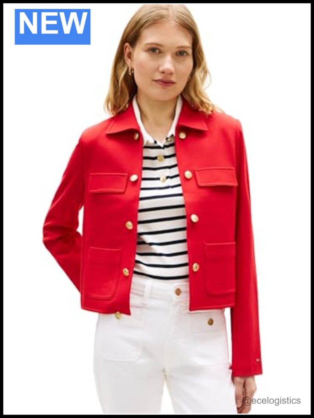 Open Front Blazer with Pockets for Women